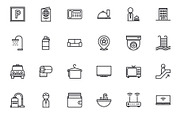 Hotel Services Icons, an Outline Icon by Middltone (Thumbnail 4 of 4)