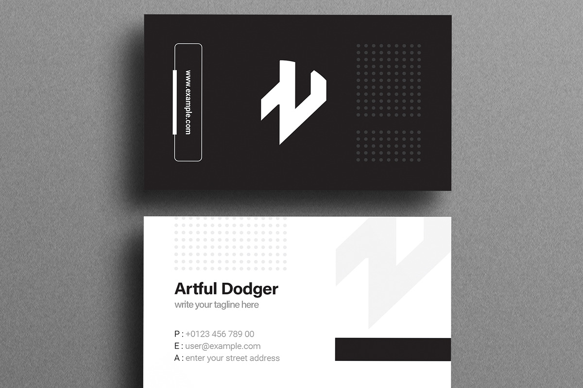 Black and White Business Card Design, a Business Card Template by MightyDesign (Photo 3 of 6)