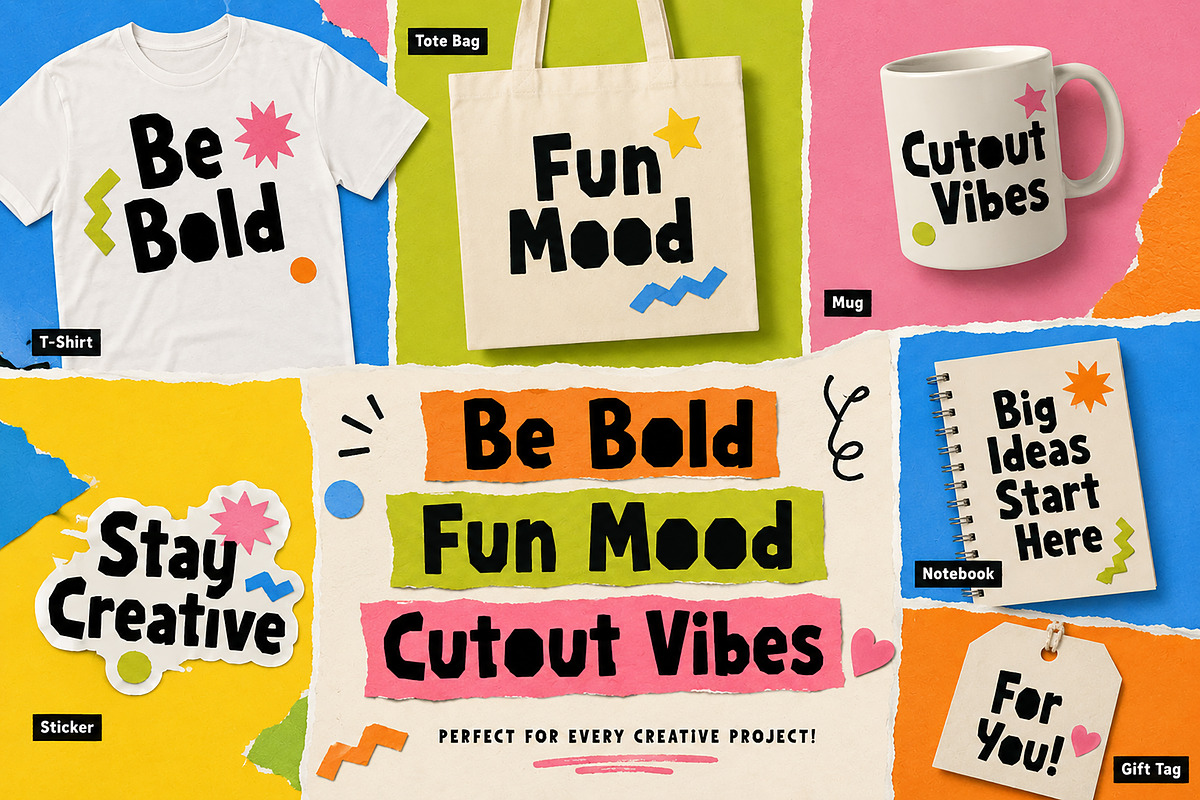 Cutout, a Slab Serif Font by Wow Magic (Photo 2 of 6)