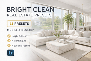 Bright & Clean Real Estate Presets, a Preset Add-On by Presets by Yevhen