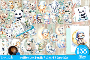 watercolor nursery clipart bundle