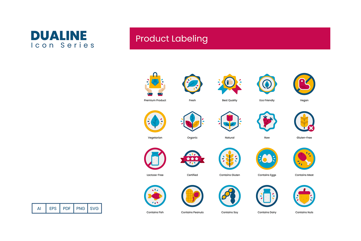 75 Product Labeling Icons, an Icon by Flat Icons | Creative Market