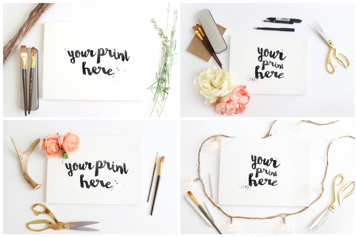 8 Rustic Mockups | Assorted Sizes, a Print Template by WeLivedHappilyEverAfter (Photo 4 of 6)