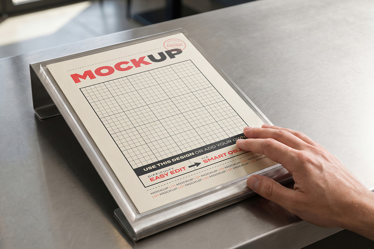 Food Menu Mockups Collection, an Advertising Mockup by Luuqas Design (Photo 9 of 10)