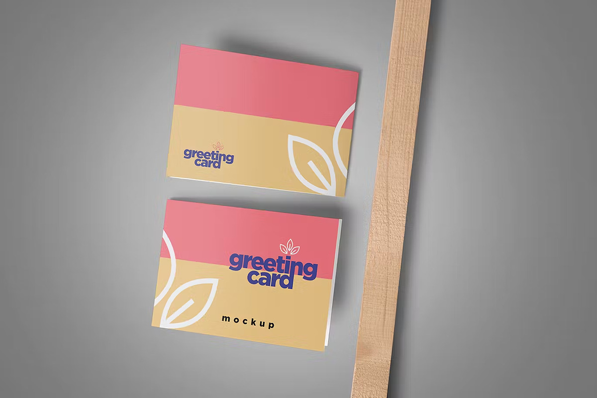Greeting Card Mockup, a Books & Magazine Mockup by GearShift (Photo 5 of 6)