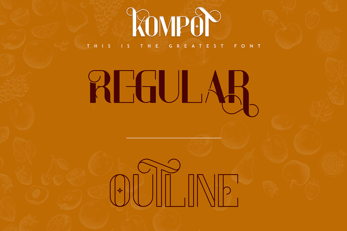 Kompot Display - 2 fonts, a Font by VP Fonts (Photo 2 of 9)