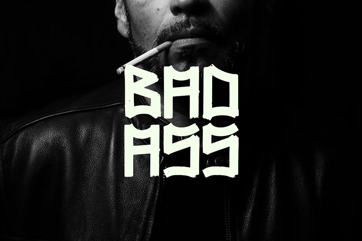 BADASS FONT, a Font by ATV SHOP (Photo 4 of 4)