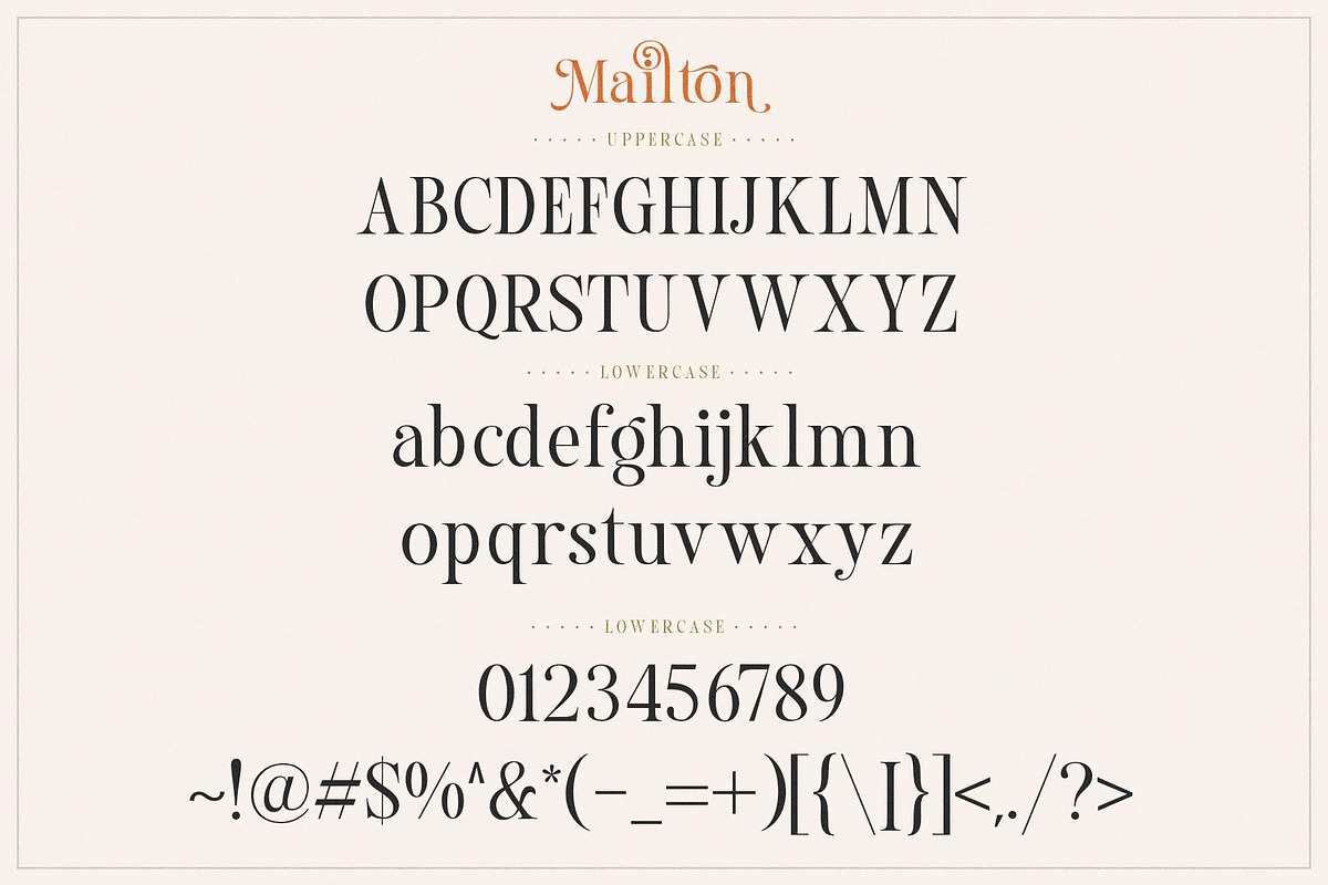 Mailton Typeface, a Serif Font by alit design (Photo 7 of 23)