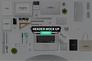 Big bundle Header Mock Up scenes, a Product Mockup by Leschinger.cz (Thumbnail 2 of 2)