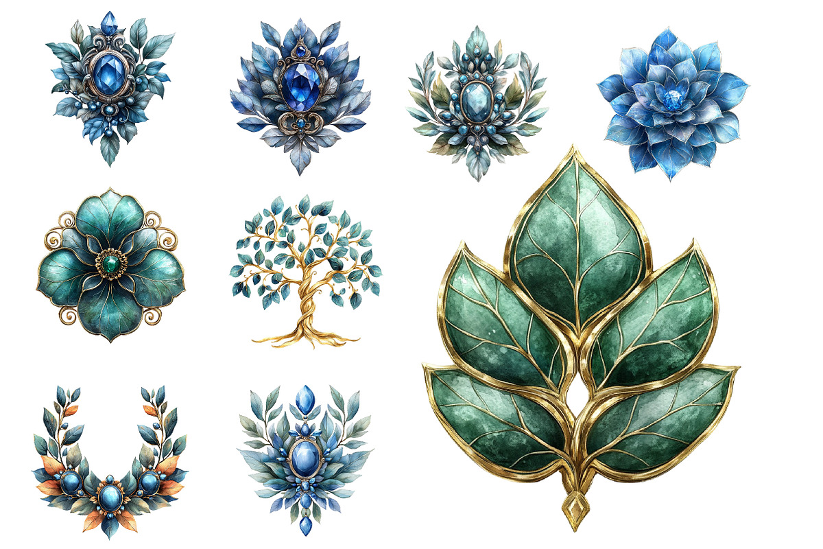 Elven Forest Emblems CLIPART, an Illustration by Designworld (Photo 4 of 4)
