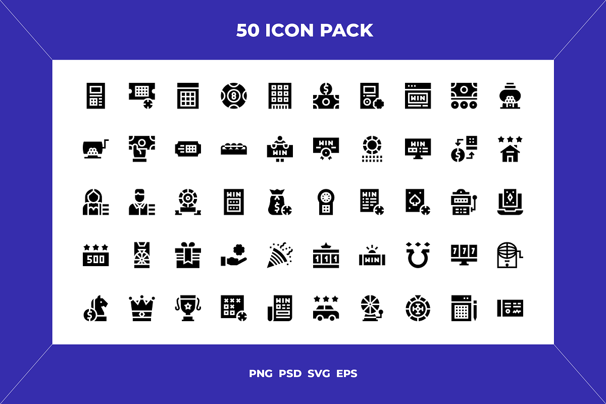 Lottery icons, an Outline Icon by Wencory (Photo 1 of 2)