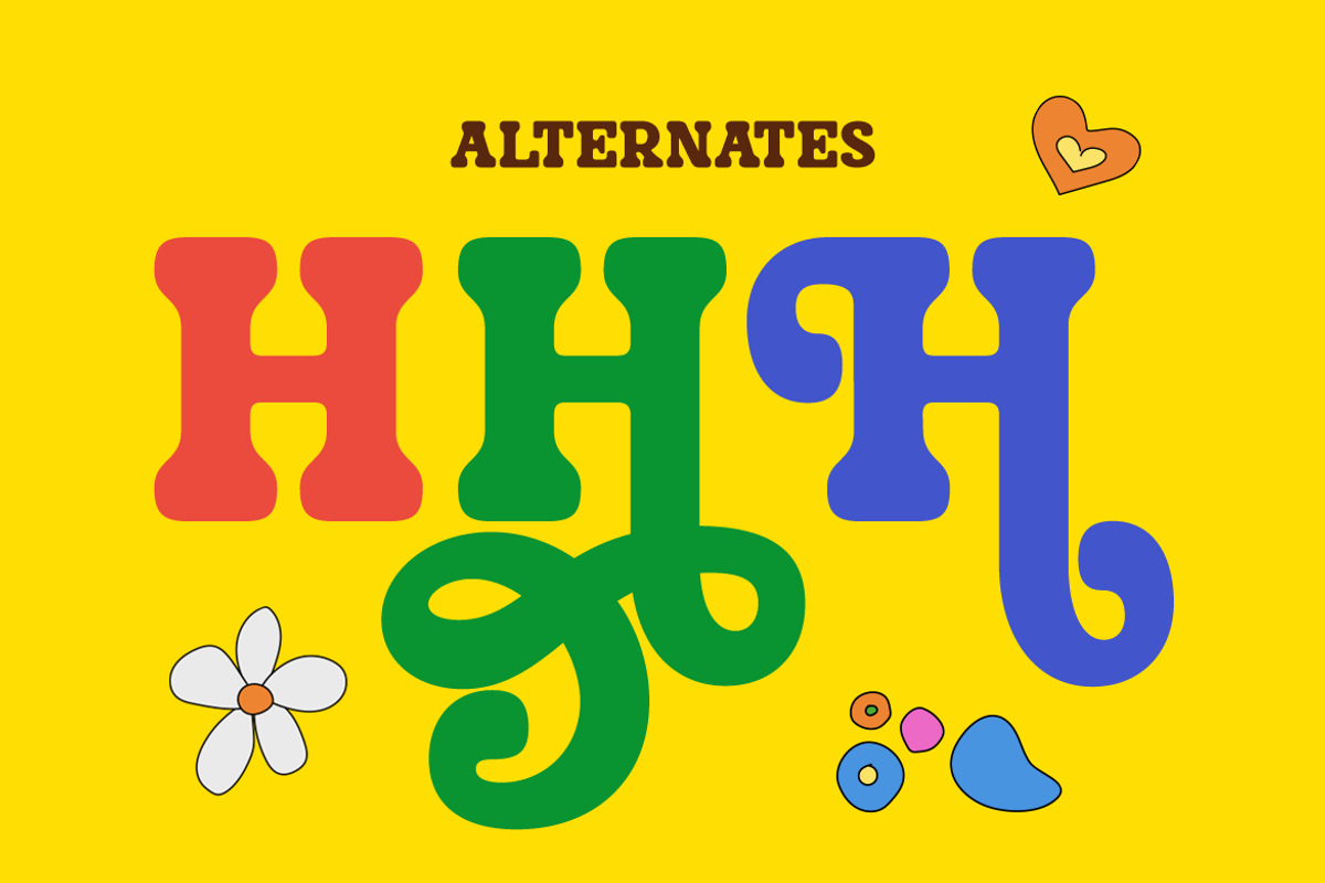 Mirlona Playful Retro Display Font, a Serif Font by Rasio Studio (Photo 3 of 9)