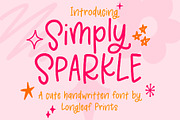 Simply Sparkle Handwritten Font, a Handwritten Font by longleafprints (Thumbnail 1 of 9)