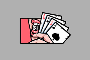 woman's lip biting dice, a Person Illustration by gunaonedesign