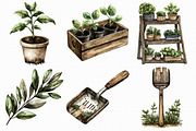 Watercolor Garden Clipart, an Illustration by Libby Wishes (Thumbnail 3 of 5)