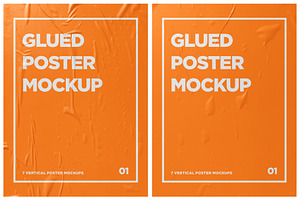 Glued Paper Poster Mockup Pack