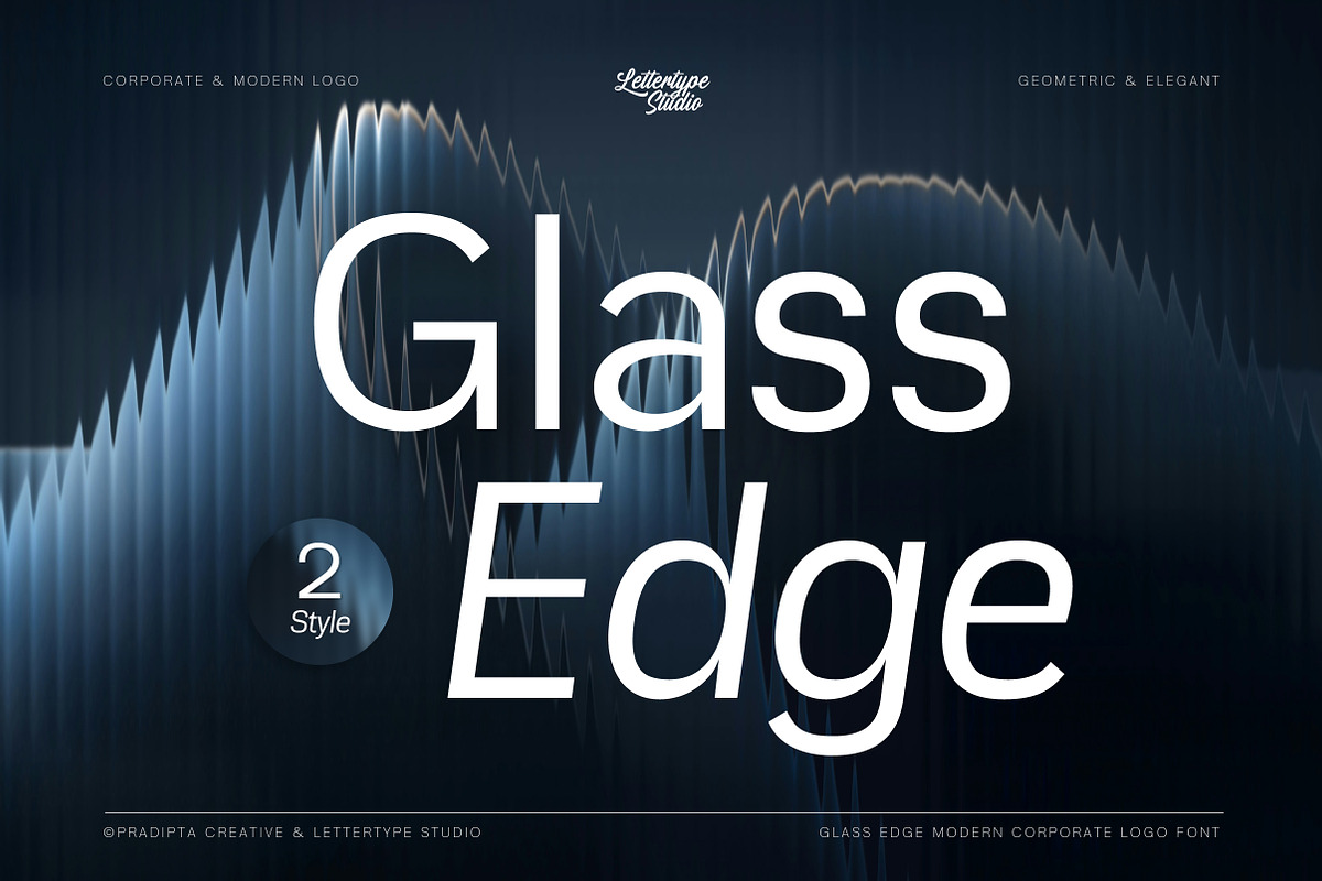 Glass Edge – Modern Corporate Logo, a Sans Serif Font by Lettertype Studio (Photo 1 of 10)