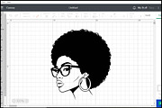 Afro Woman with Glasses SVG Design, an Object Graphic by BeeCraftR (Thumbnail 3 of 3)