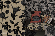 Dark Bloom Elegant Floral Pattern, a Pattern Graphic by likorbut (Thumbnail 7 of 12)
