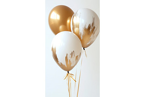 Gold  white celebration balloons, a Holiday Photo by Beautiful things