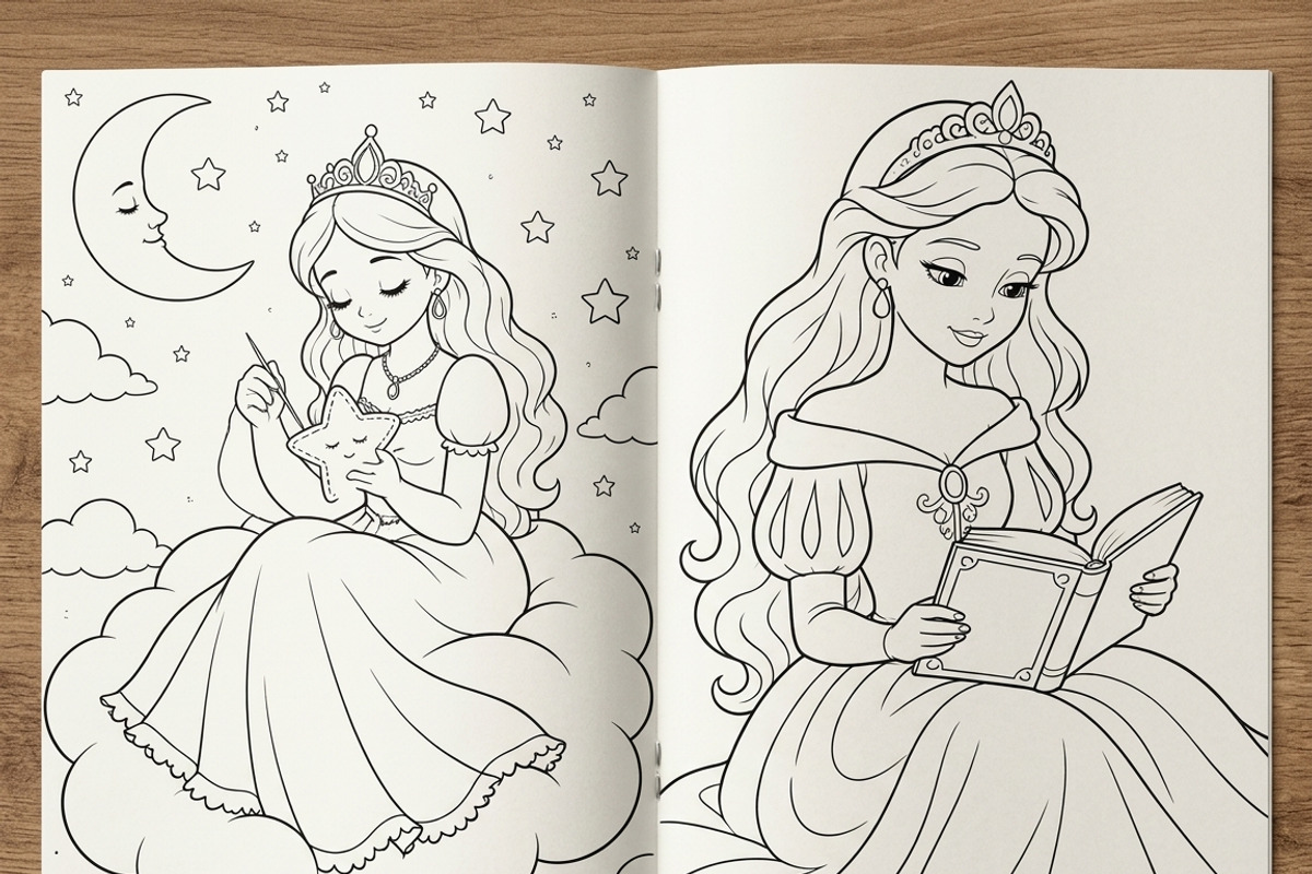 Magical Princess Coloring Book Vol31, a Person Illustration by ikarifq shop (Photo 6 of 7)
