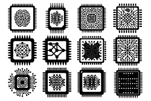 AI Microchip & Circuit Processor, a Technology Illustration by balal