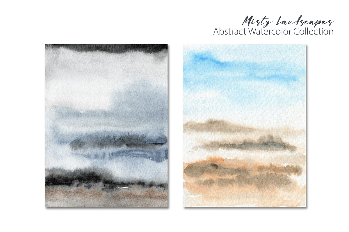 Misty Watercolor Landscapes, a Background Graphic by Marmoris.Arts (Photo 14 of 18)