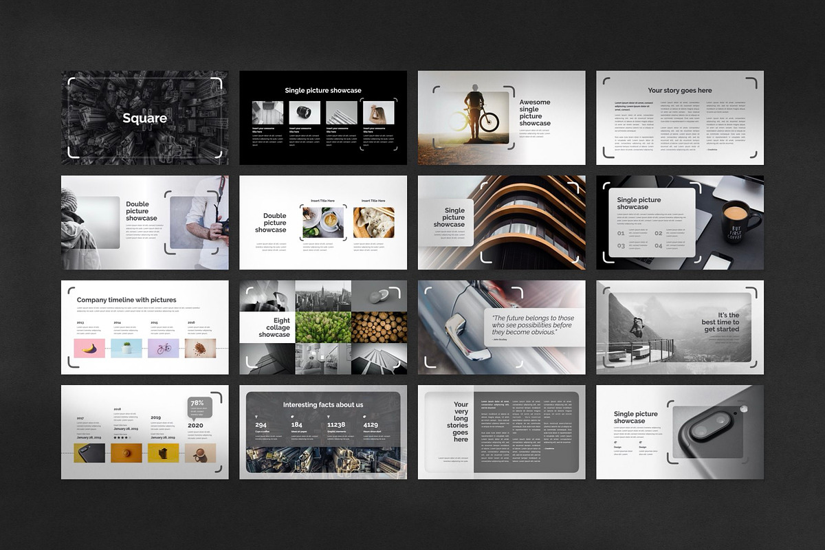 Square PowerPoint Template, a Presentation Template by Creathrive Design (Photo 5 of 8)