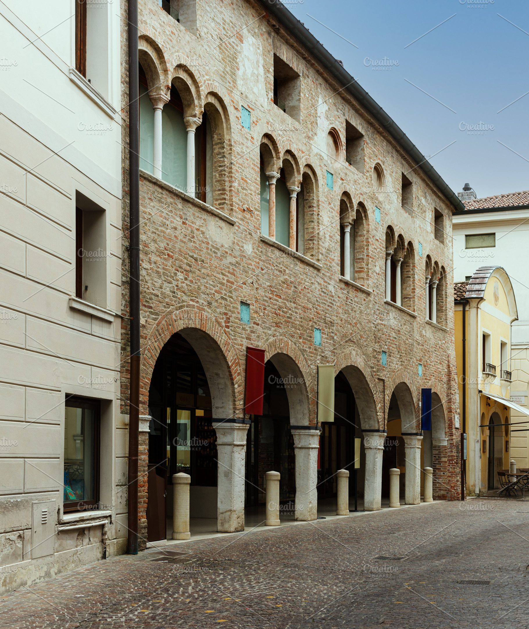 Romantic medieval towns of Italy, Old charming streets of Treviso, an Architecture Photo by Bepslabor