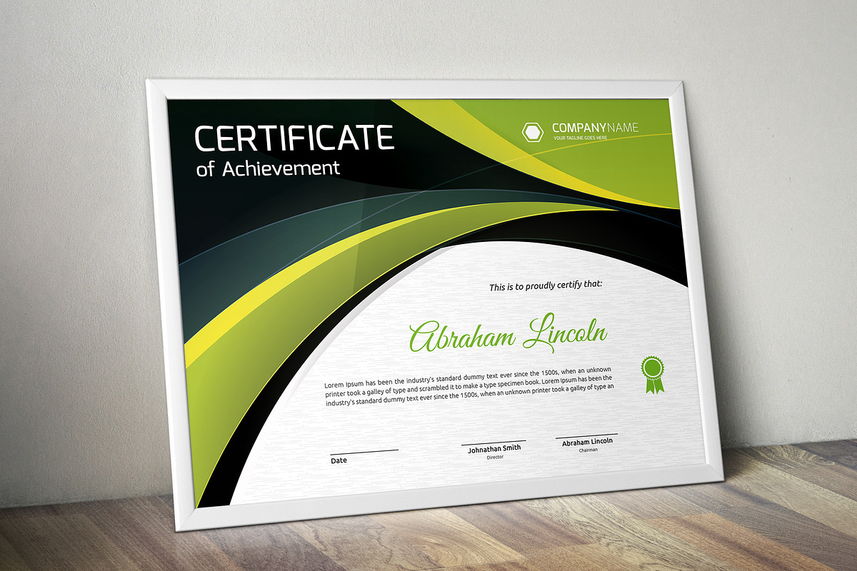 Certificate Word | PSD | AI, a Stationery Template by Curve Design (Photo 3 of 3)