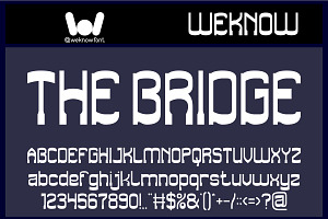 The Bridge font, a Slab Serif Font by weknow