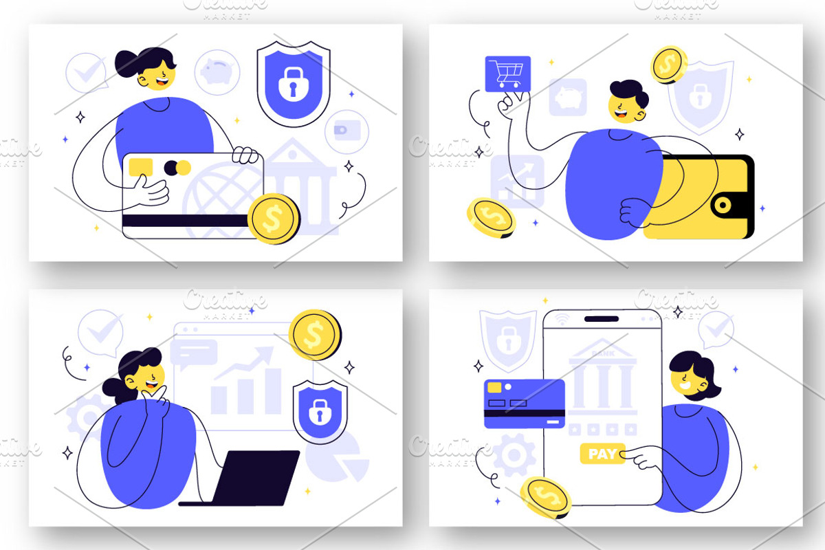 10 Fintech Vector Illustration, a Finance Illustration by denayunebgt (Photo 2 of 4)