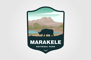 Rhino silhouette on a national park, a Graphic by lawoel