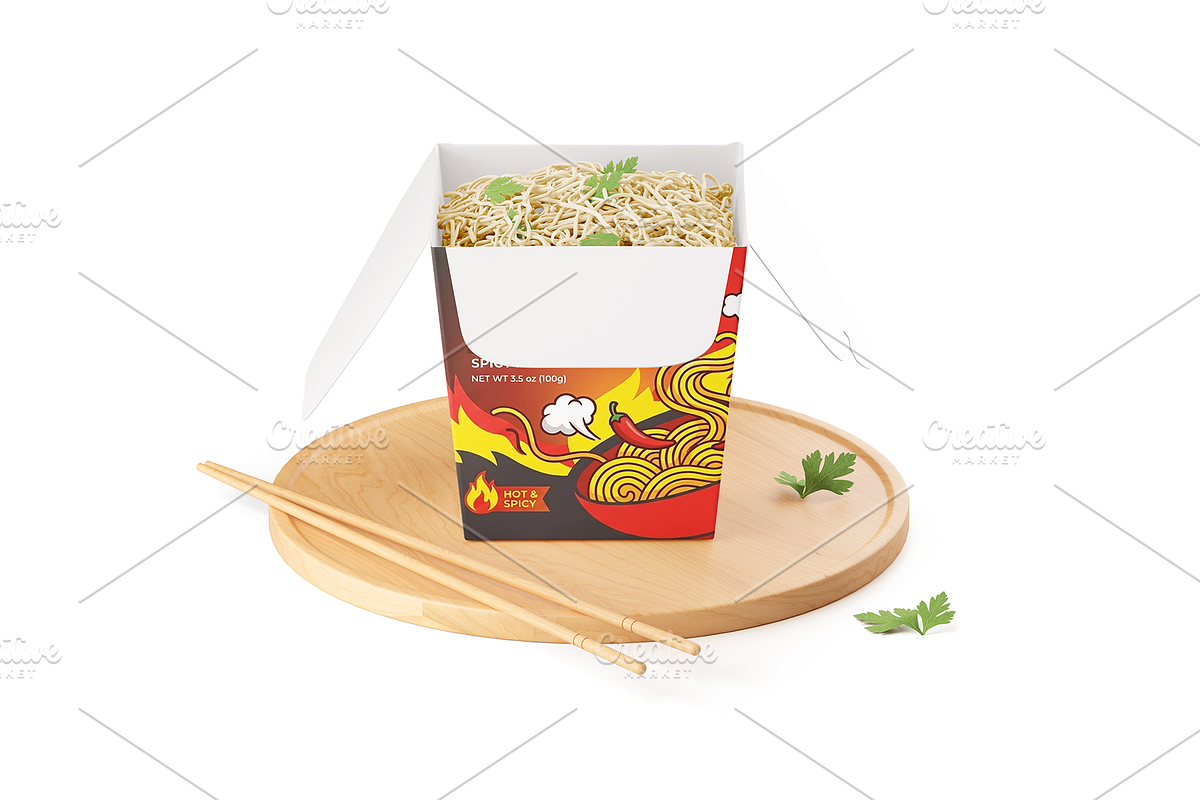 Noodle Packaging Mockup, a Packaging Mockup by Transly Graphics (Photo 2 of 3)
