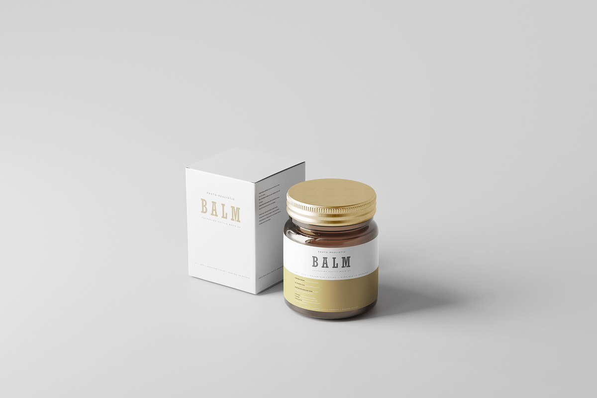 Ointment Balm Bottle Mockups, a Packaging Mockup by pmvch (Photo 2 of 7)