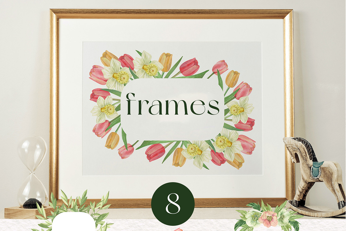 Spring Garden Flowers Watercolor, an Illustration by Catch the Dream Art (Photo 5 of 8)