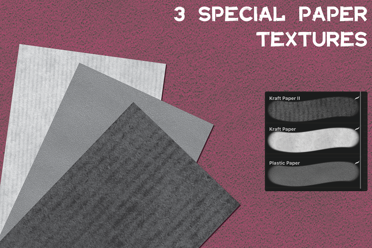Paper Texture Brush Procreate Add On, a Brush Add-On by InkCloudDesign (Photo 5 of 8)