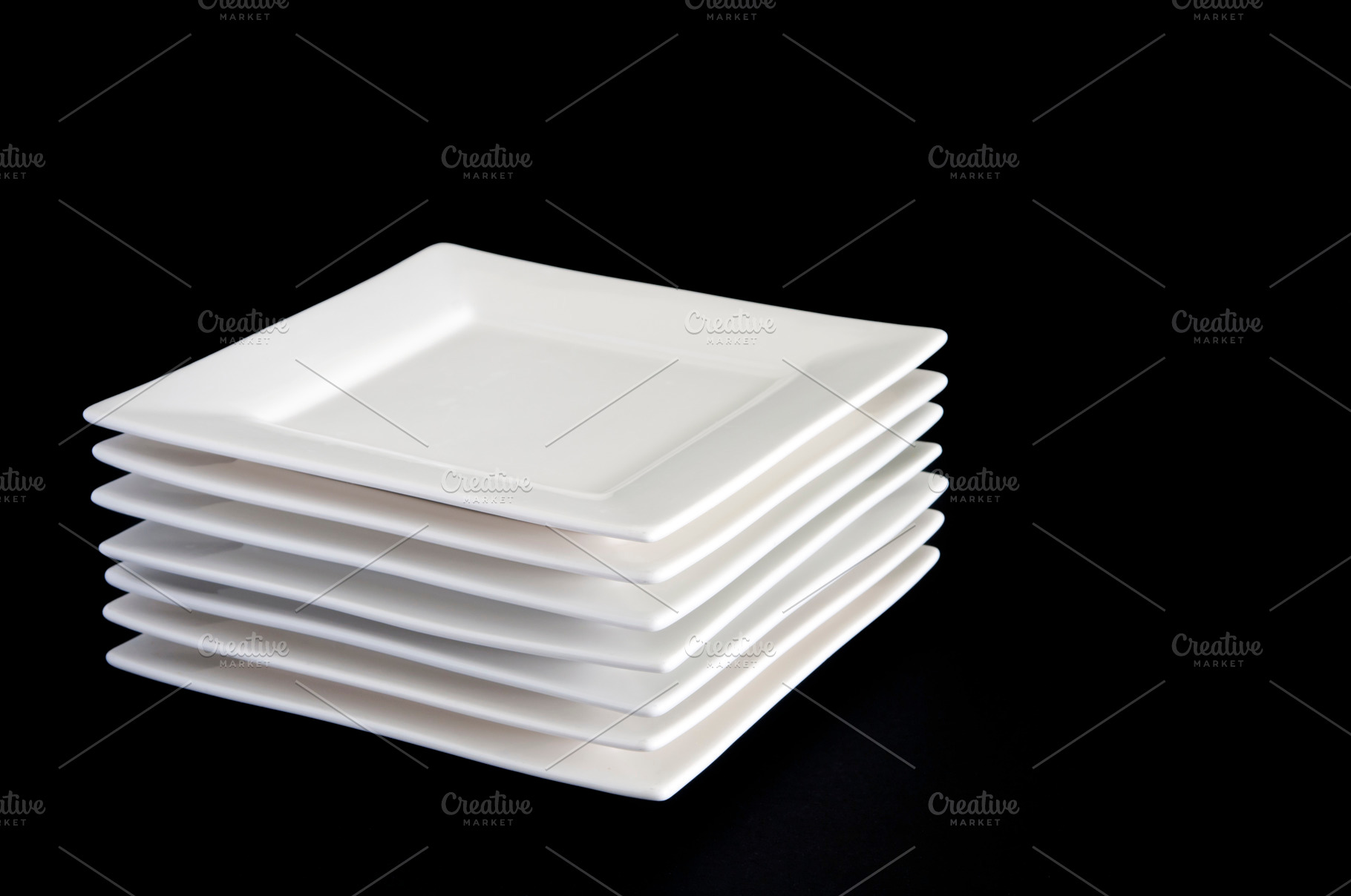 White Plates on Black, a Food & Drink Photo by THP Creative