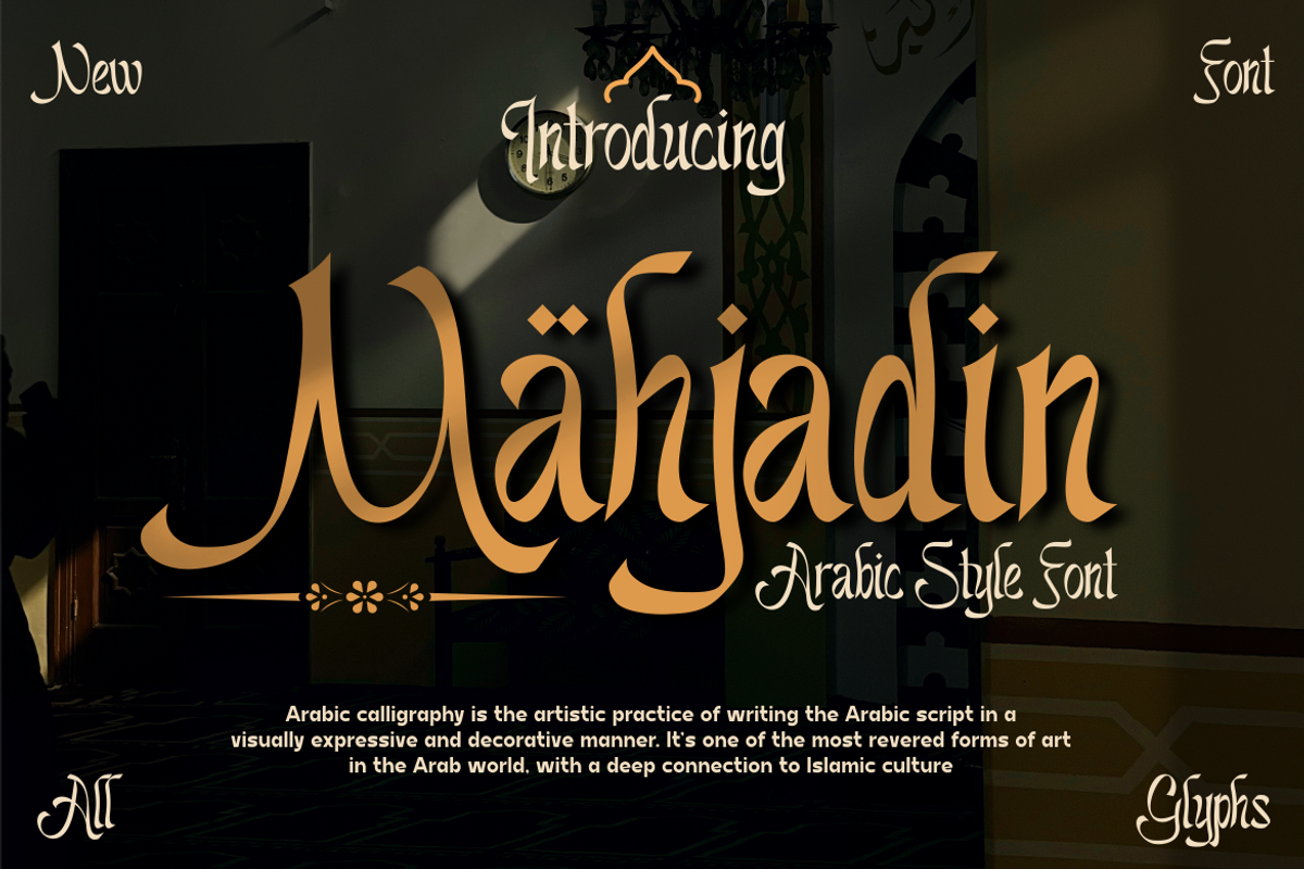 Mahjadin - Arabic Style Font, a Handwritten Font by MaikoHatta (Photo 1 of 7)