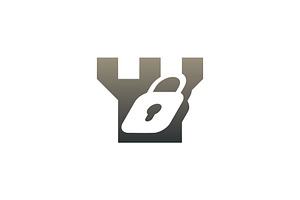 modern and elegant fort padlock logo, a Branding & Logo Template by Rasagama Studio