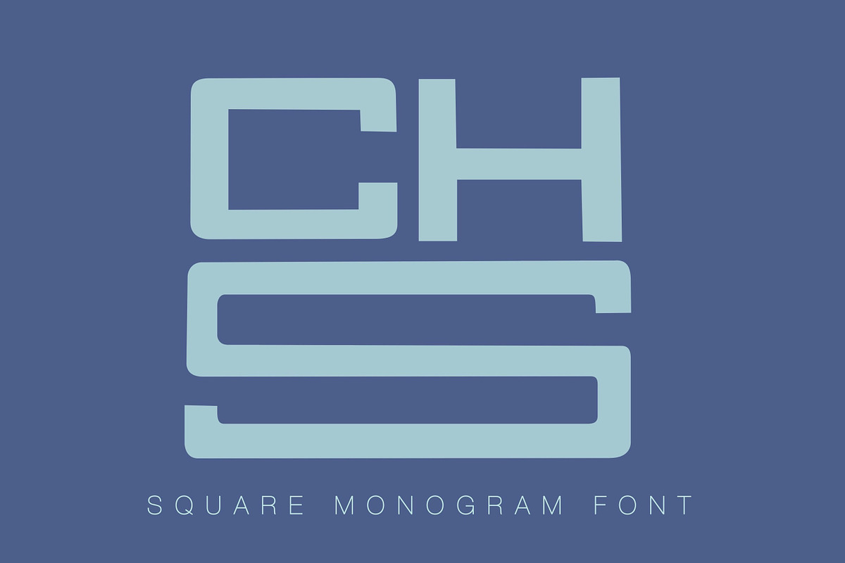 Square Monogram Desktop & Web Font, a Font by HERRINGTON DESIGN (Photo 1 of 2)