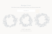 Floral Baroque Crests, an Illustration by Loren Schmidt Studio (Thumbnail 1 of 8)