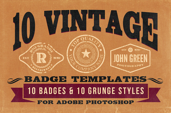 10 Vintage Badge Templates preview 6