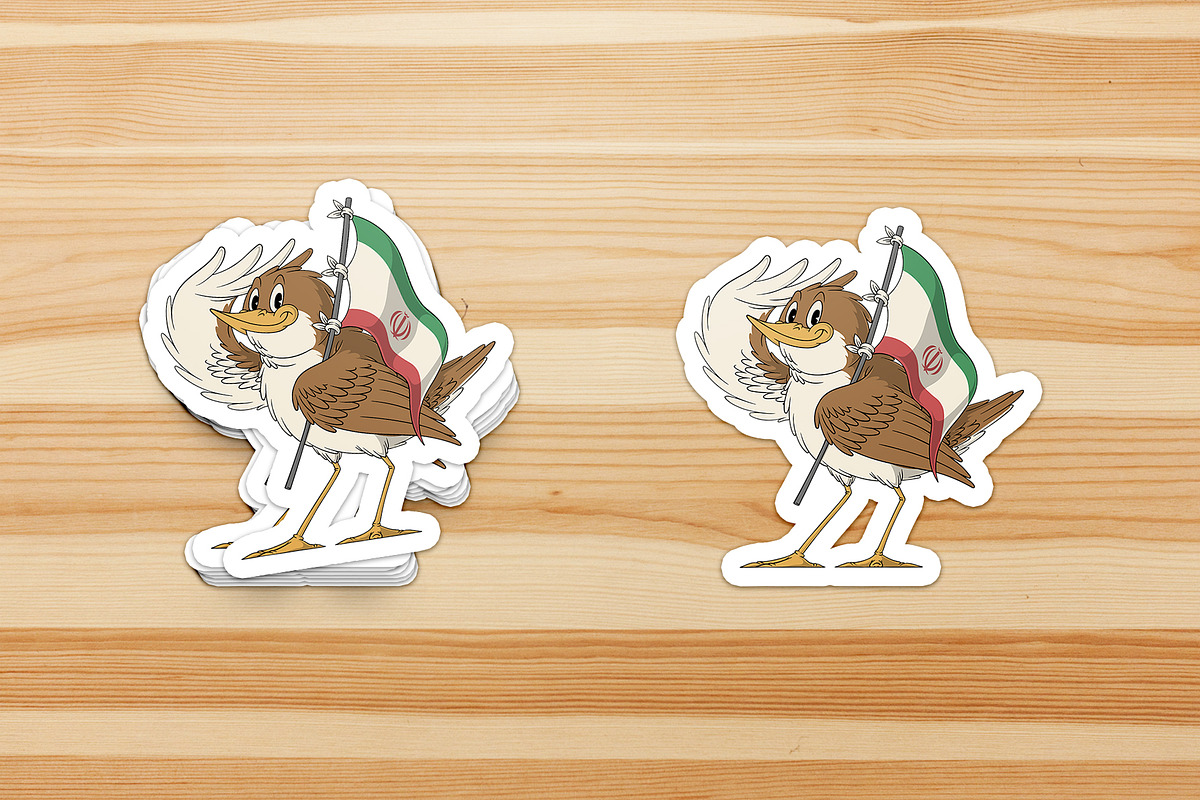 Nightingale Bird with Iran Flag, an Object Graphic by Judsart (Photo 3 of 3)