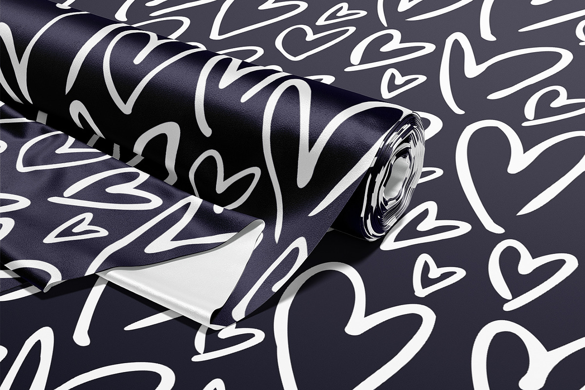 Outline Hearts, a Pattern Graphic by MalyskaStudio (Photo 3 of 10)
