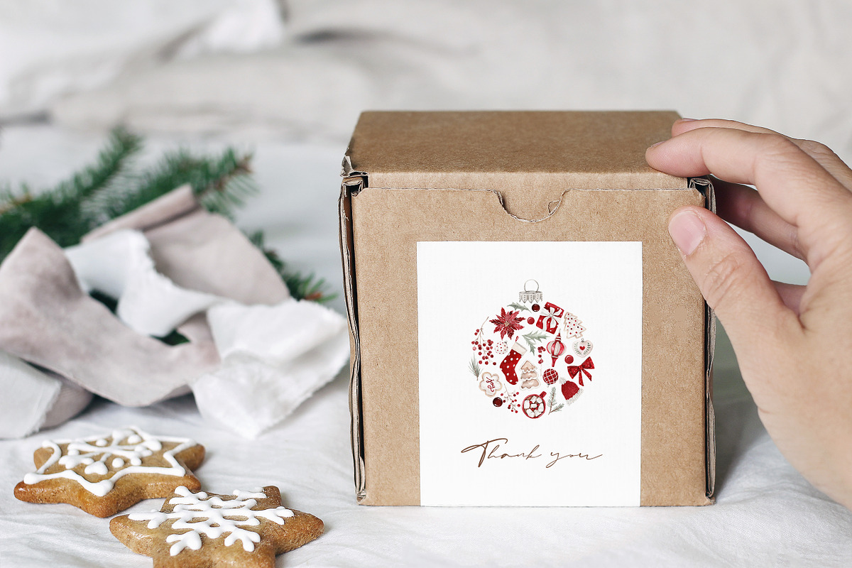 Watercolor Clipart - CHRISTMAS TIME, a Decorative Illustration by Beigetime (Photo 14 of 15)