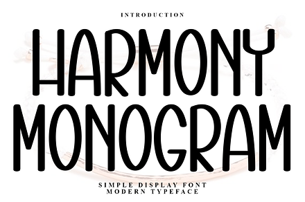 Harmony Monogram, a Sans Serif Font by FreshTypeINK