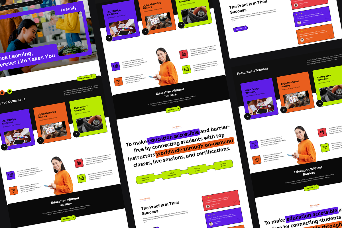 Figma Online Class Landing Page, a Landing Page Template by Musara (Photo 2 of 6)