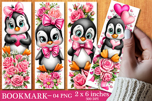 Cute Penguin Bookmark Sublimation, an Illustration by SinaCreation