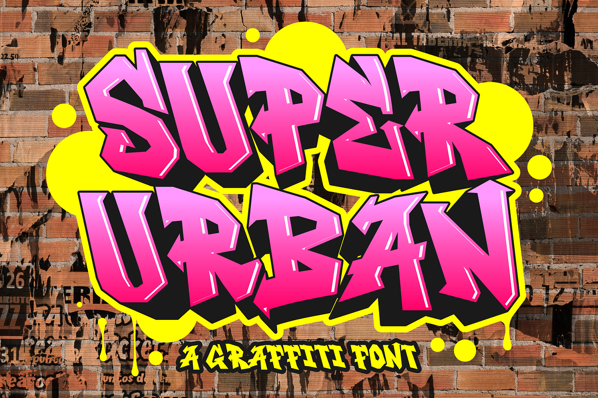 Super Urban - Modern Graffiti Font, a Handwritten Font by Keithzo (Photo 1 of 5)